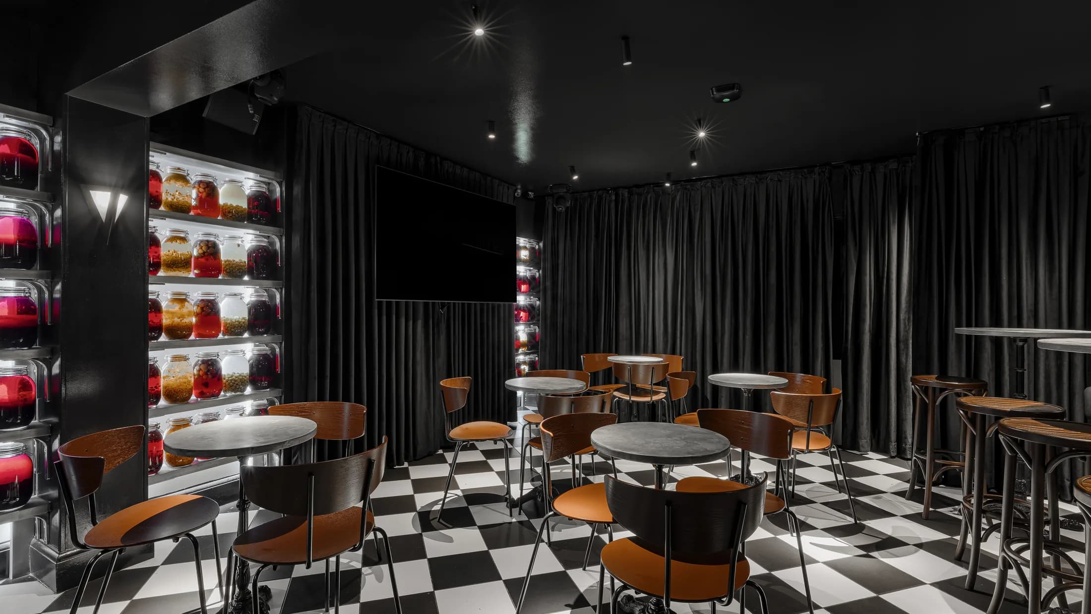 The stage at ZIMA Bar & Karaoke