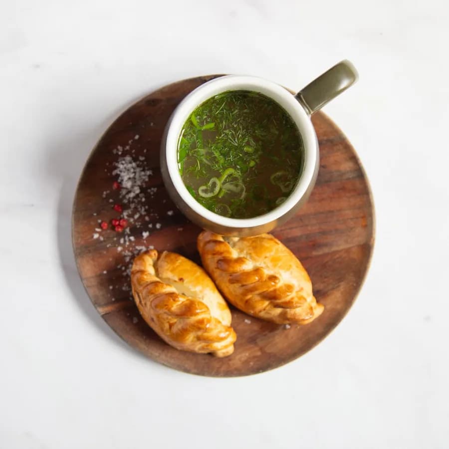 Chicken Bouillon with Pirozki