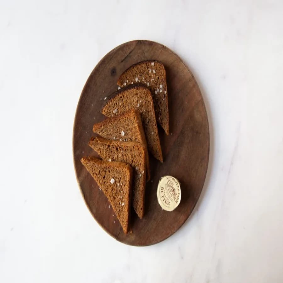Warm Rye Bread with Butter